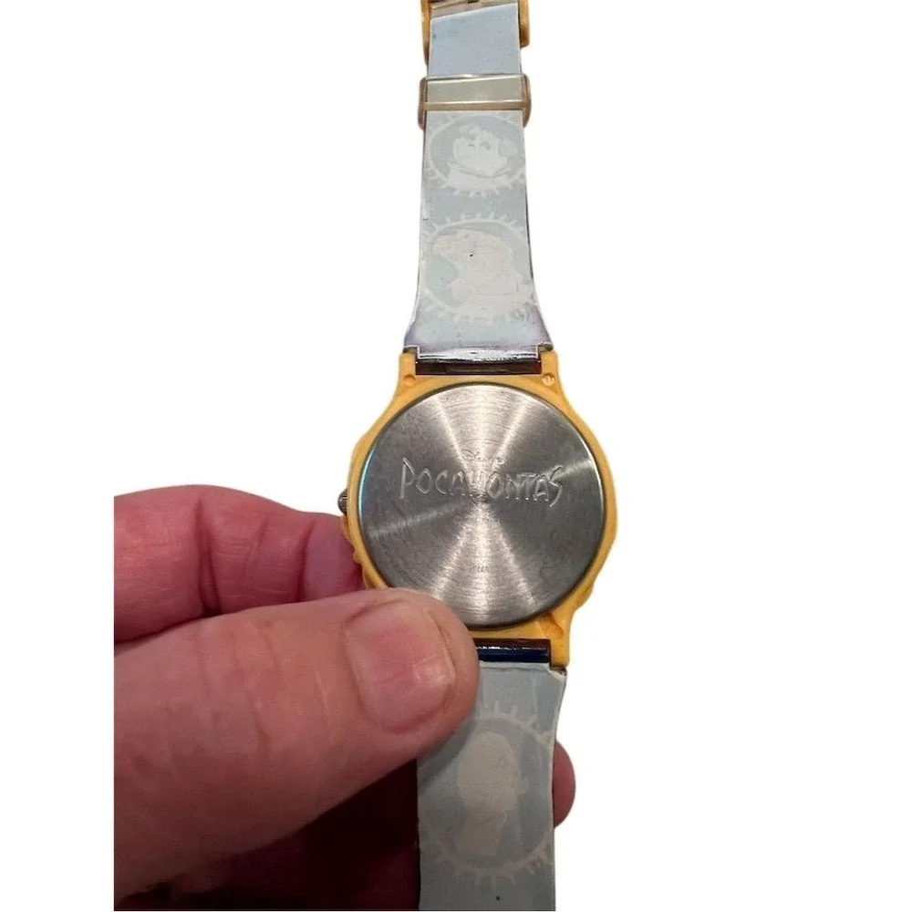 Vintage Disney Pocahontas Girls Holographic Digital Watch two piece strap tested